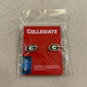 Georgia Bulldog Sterling Silver Stud Earrings